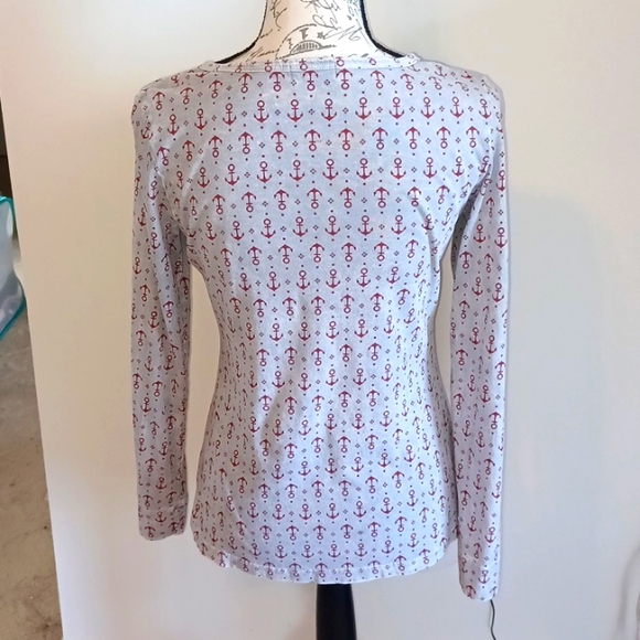 One World Nautical Print Long Sleeved Top - Picture 3 of 6